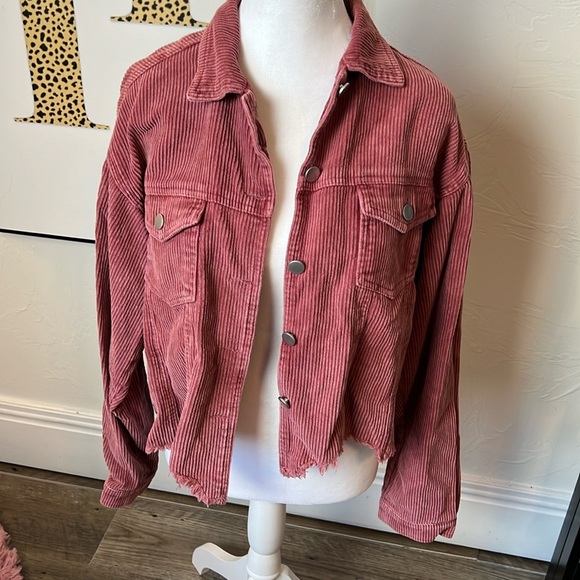 Burgundy Corduroy Jacket - Picture 2 of 5